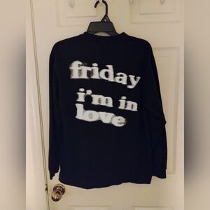 The Cure " Friday I'm In Love " Pleasures L/S T-Shirt Black Vintage Size Medium
